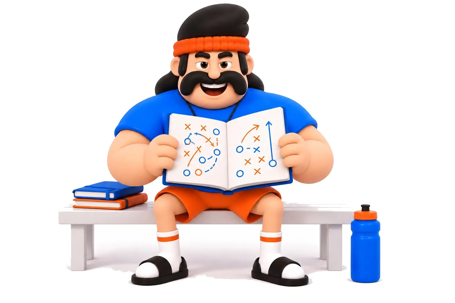 Mascotte Flunter qui explique un carnet de jeu