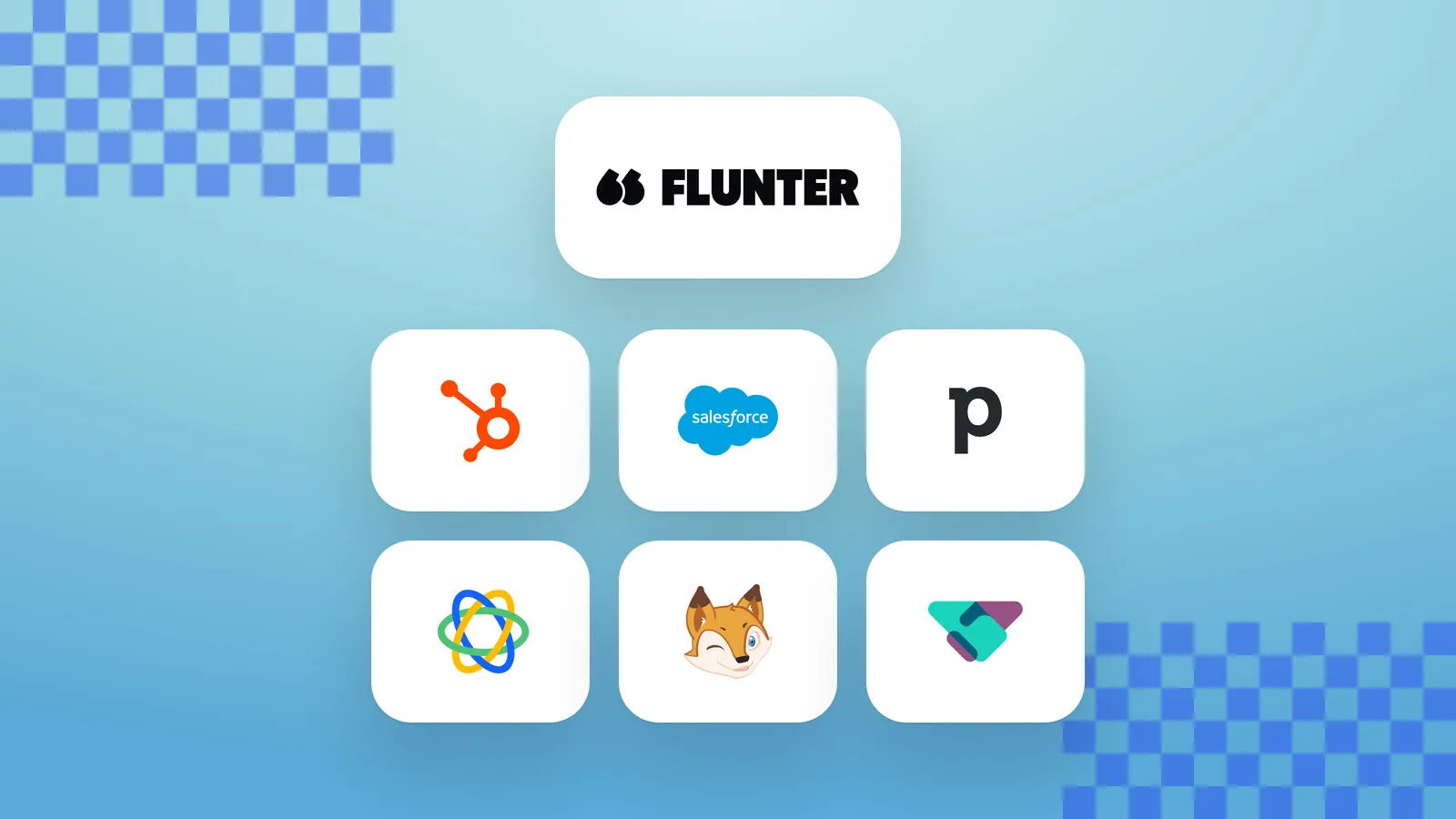 Flunter connected to HubSpot, Salesforce, Pipedrive, Close, Boond Manager and Odoo